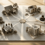 Mapa visual que representa las cinco principales formas de inversión inmobiliaria.