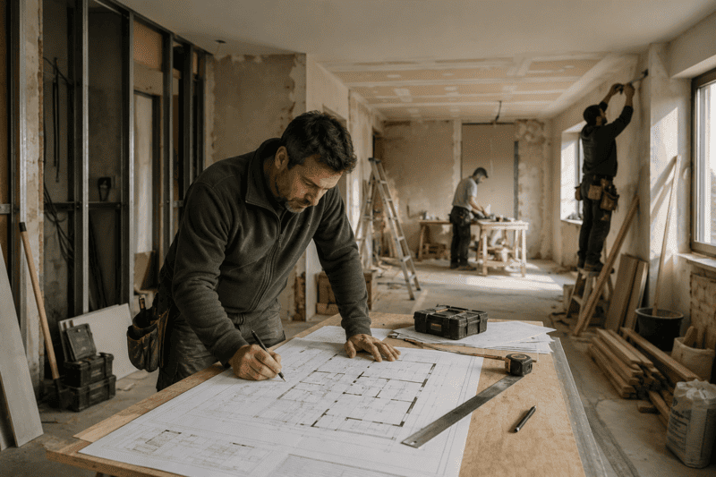 Reforma de una vivienda como parte de una estrategia de flipping inmobiliario.