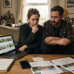 Pareja buscando vivienda antes de preparar la financiación hipotecaria